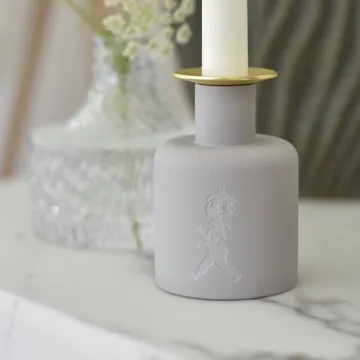 Solstickan portacandele in ceramica - Grigio chiaro - Solstickan Design