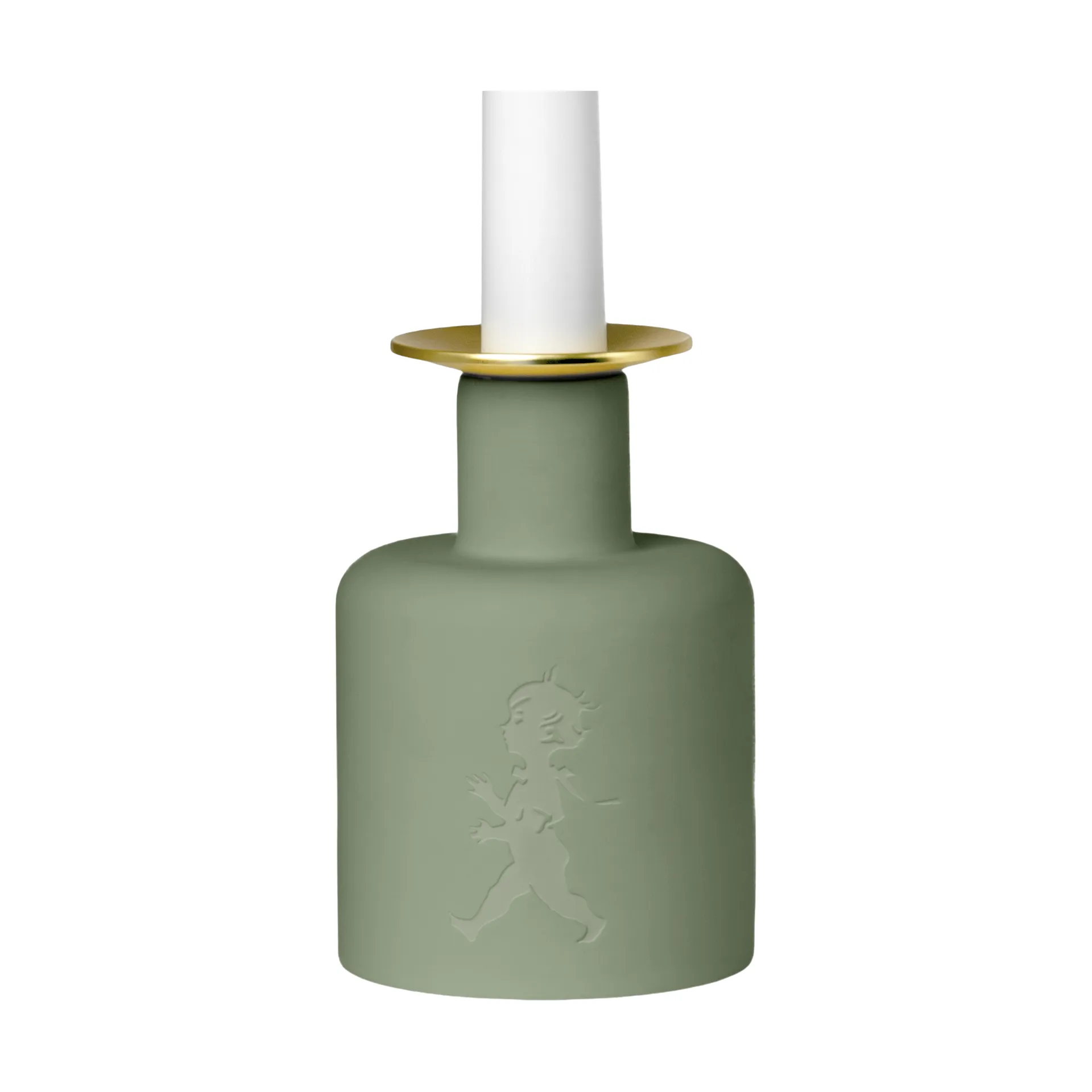 Solstickan portacandele in ceramica, Verde Solstickan Design