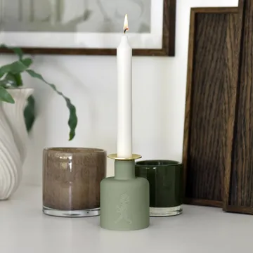 Solstickan portacandele in ceramica - Verde - Solstickan Design