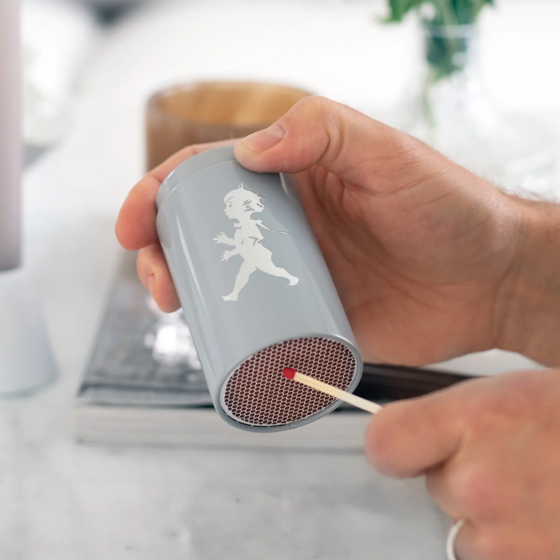 Tubo di fiammiferi Solstickan, 100 pezzi, Grigio Solstickan Design