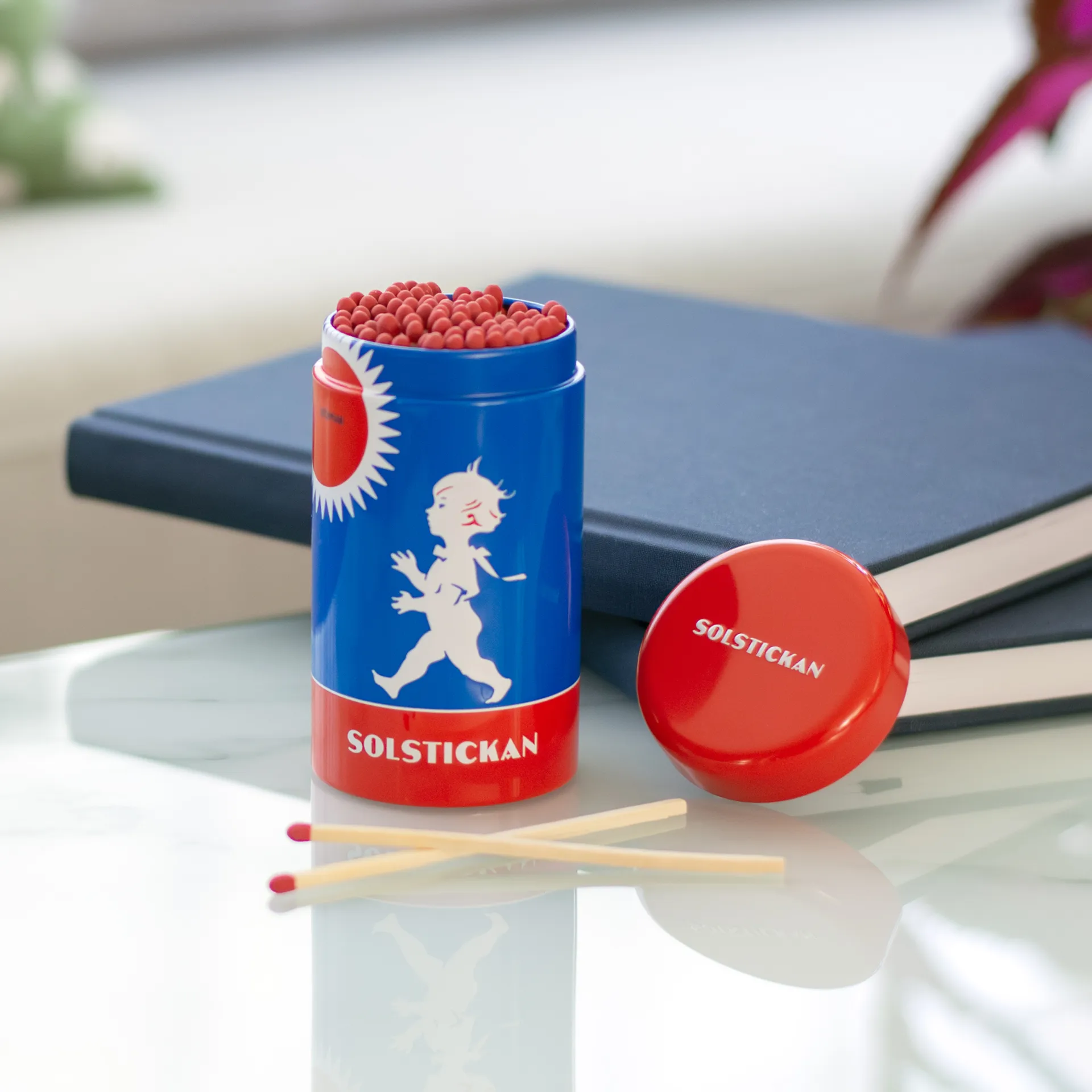 Tubo di fiammiferi Solstickan, 100 pezzi, Motivo originale Solstickan Design