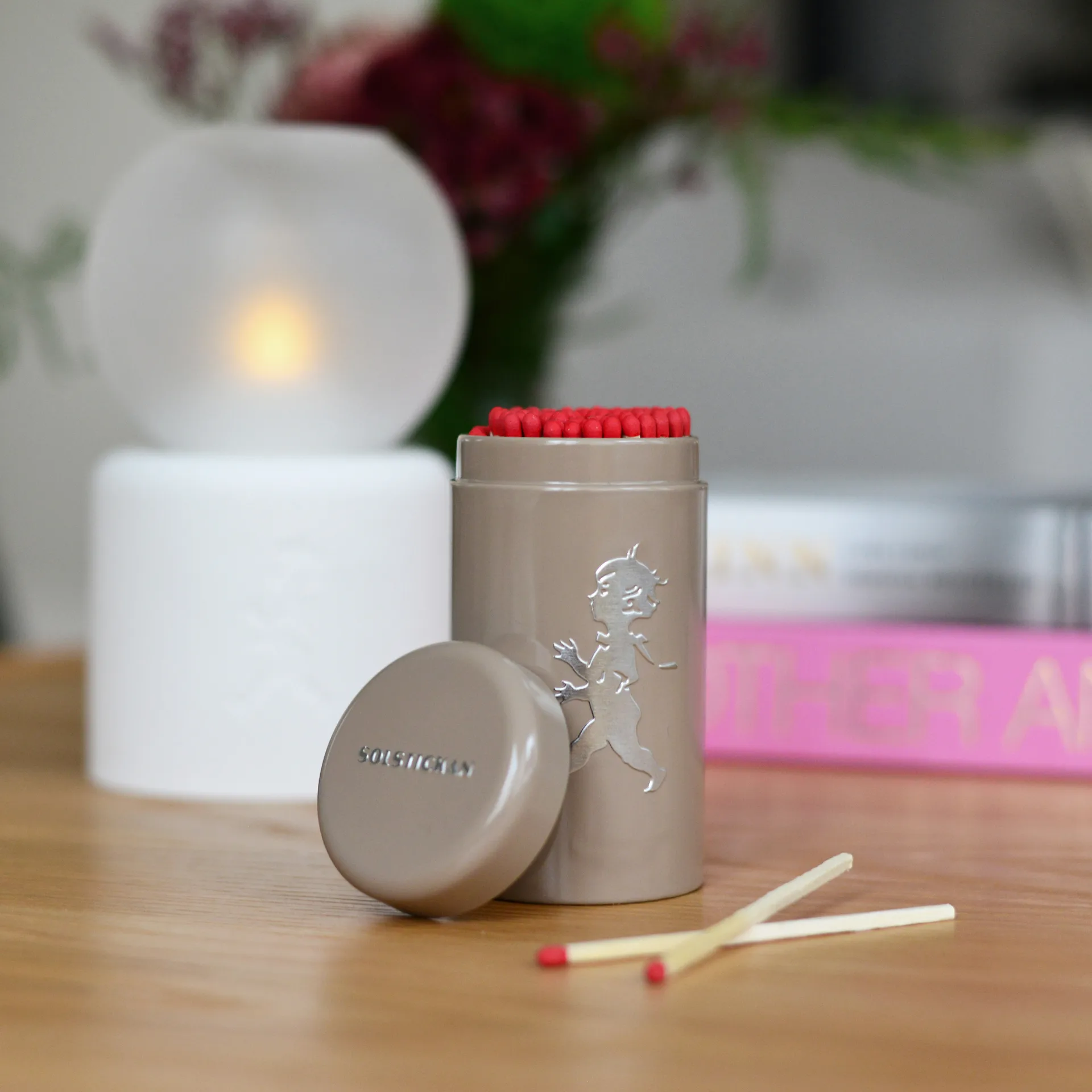 Tubo di fiammiferi Solstickan, 100 pezzi, Sand Solstickan Design