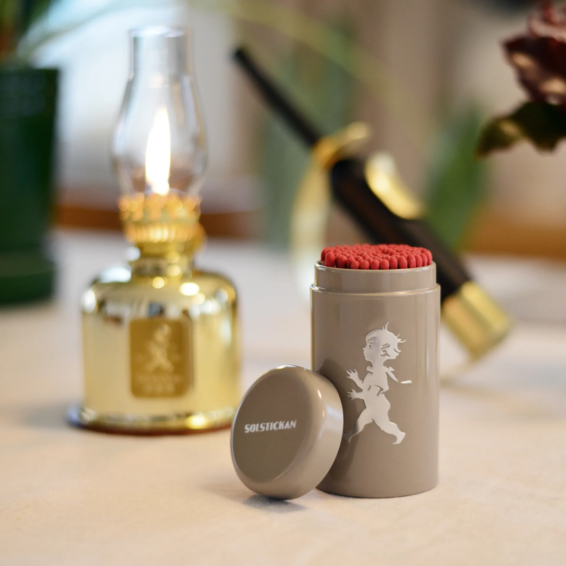 Tubo di fiammiferi Solstickan, 100 pezzi, Sand Solstickan Design