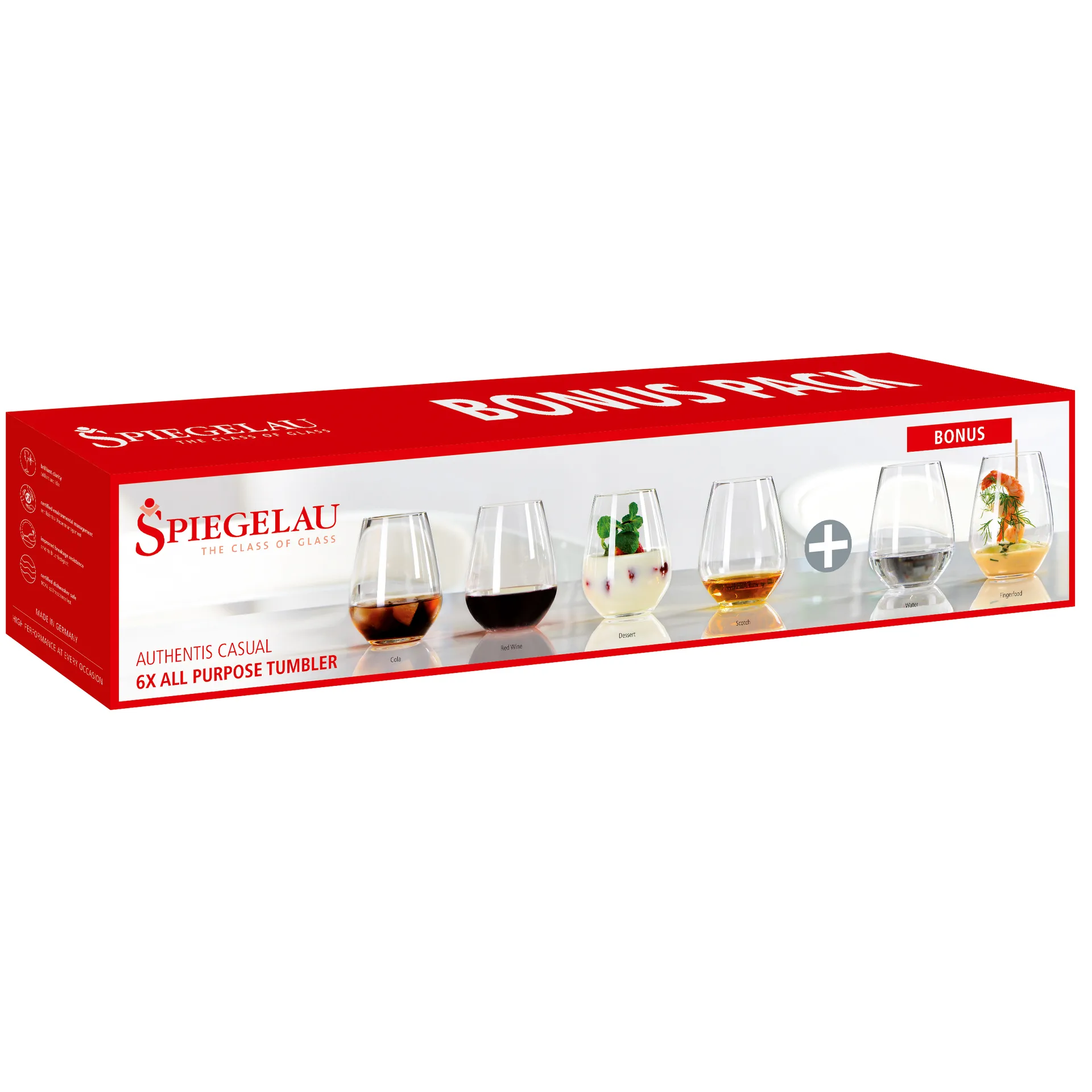 Bicchiere Authentis Casual 46 cl confezione da 6, trasparente Spiegelau