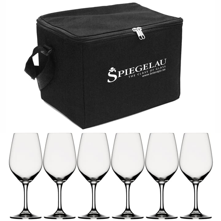 Borsa per bicchieri da vino Expert nera incl. 6 bicchieri da vino - trasparente - Spiegelau