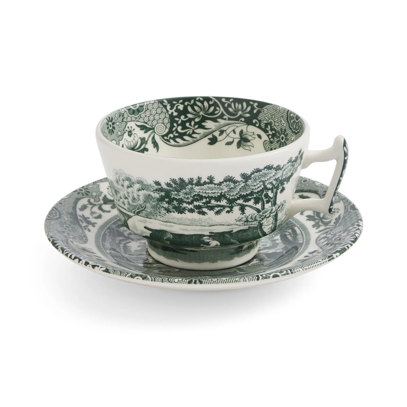 Heritage Green Italian tazza con piattino, Verde, 0,2 L Spode