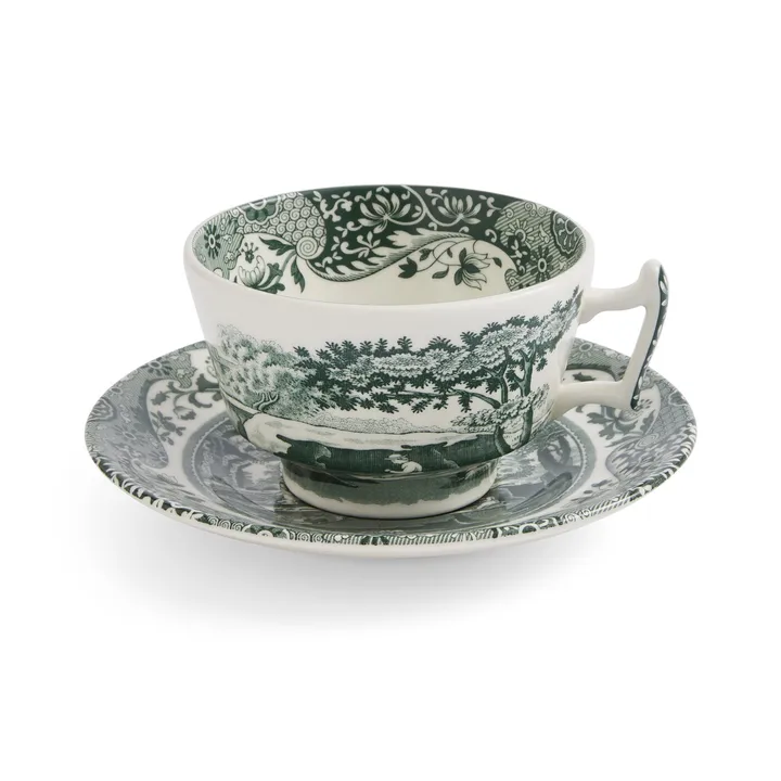 Heritage Green Italian tazza con piattino - Verde, 0,2 L - Spode
