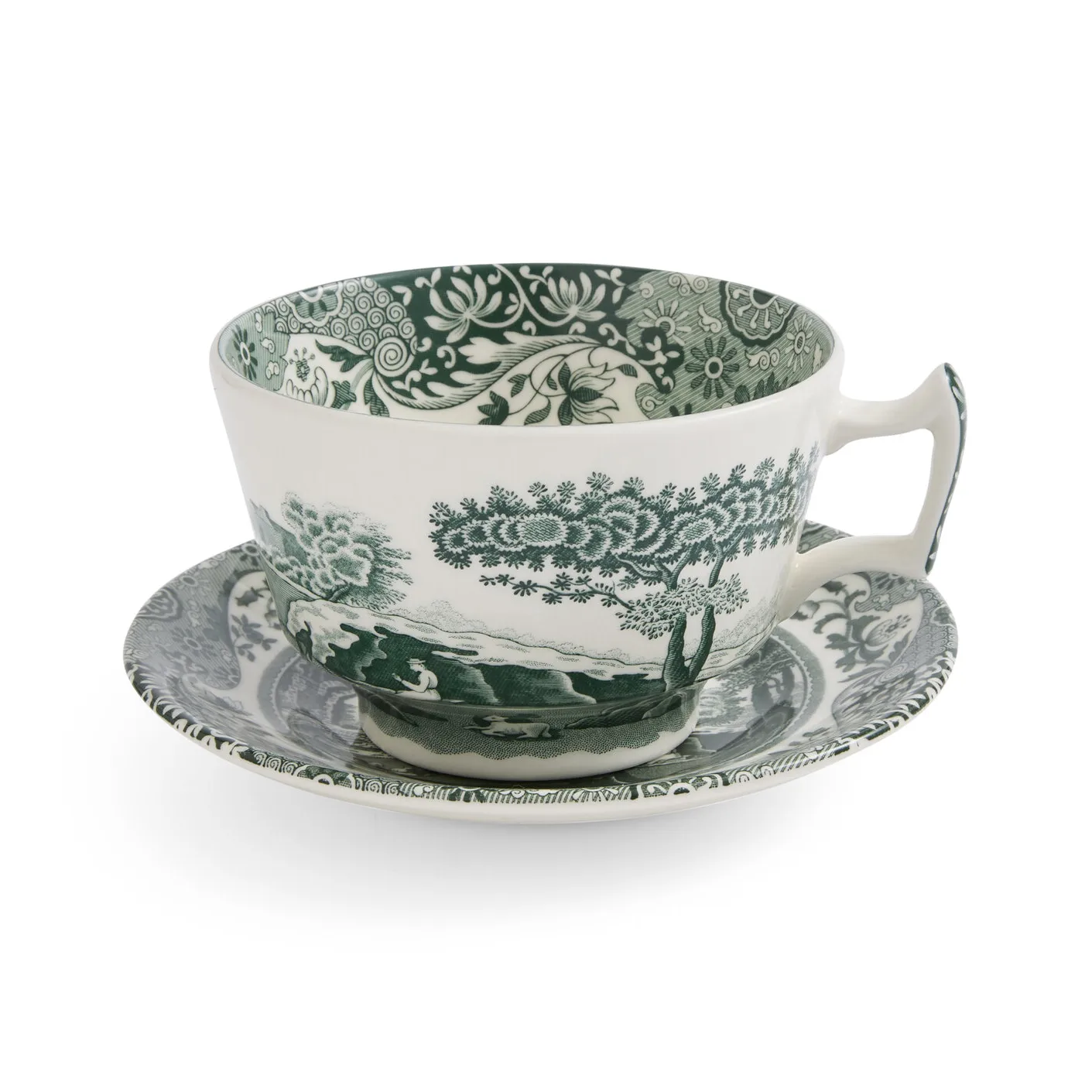 Heritage Green Italian tazza con piattino, Verde, colazione, 0,28 L Spode
