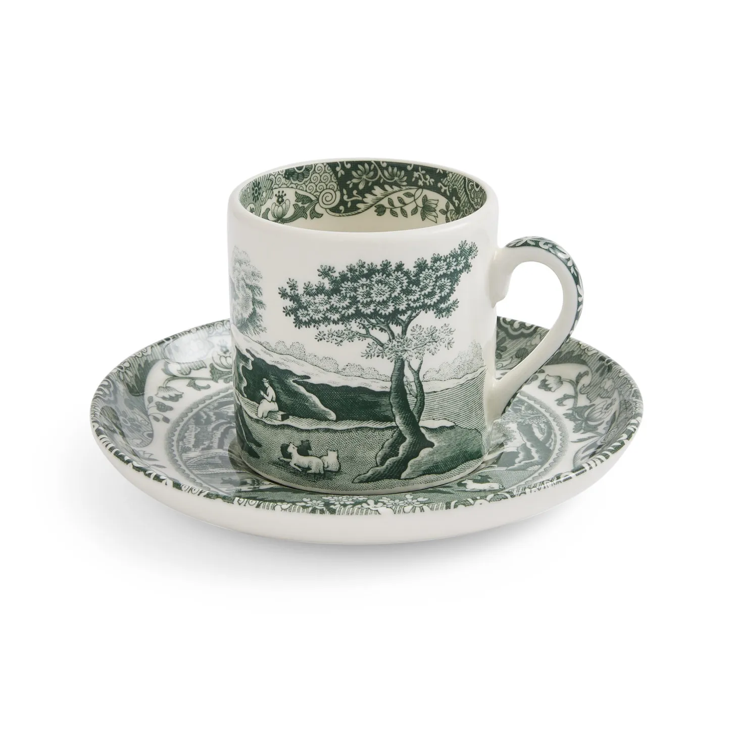 Heritage Green Italian tazza con piattino, Verde, espresso, 9 cl Spode