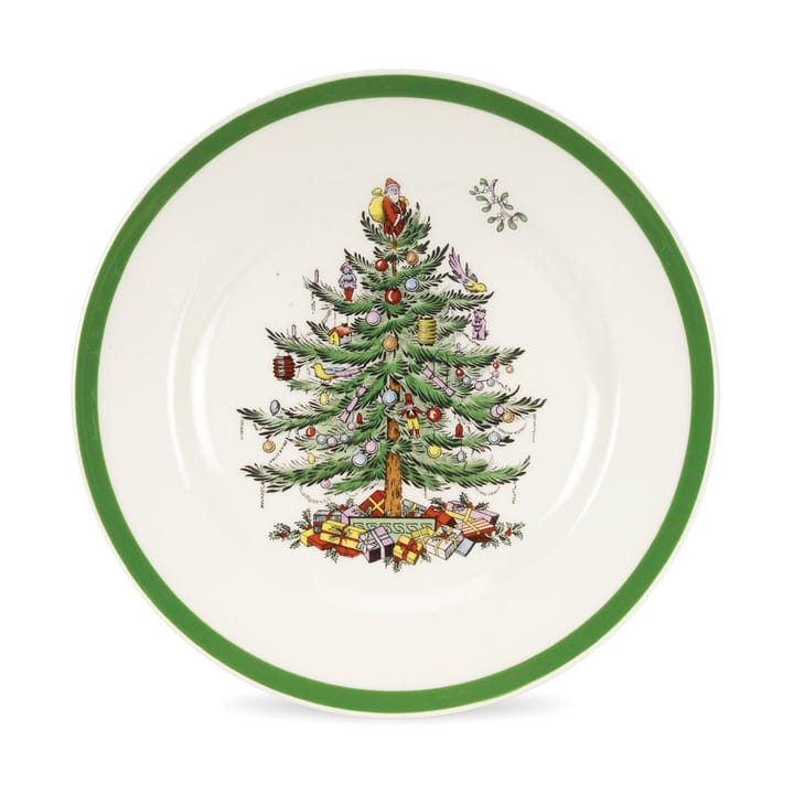 Piatto Christmas Tree Ø20 cm - White-green-red - Spode