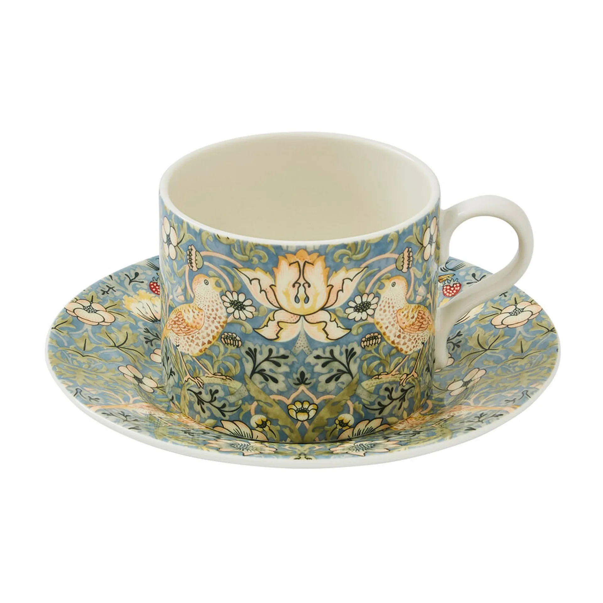 Tazza da tè con piattino Strawberry Thief 28 cl, Multicolore Spode