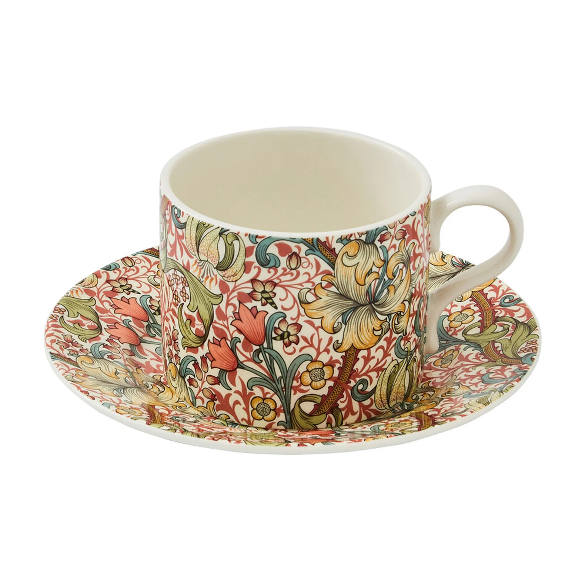 Tazza da tè Golden Lily con piattino 28 cl, Multicolore Spode
