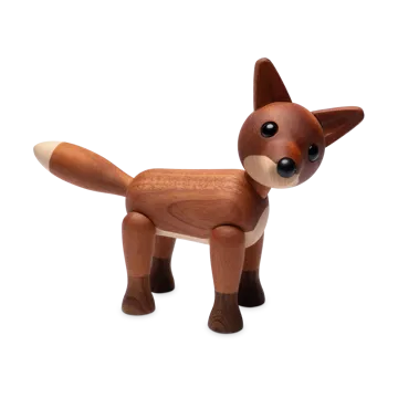 Decorazione a forma di volpe Foxy 12 cm - Mogano - Spring Copenhagen