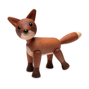 Decorazione a forma di volpe Foxy 12 cm - Mogano - Spring Copenhagen