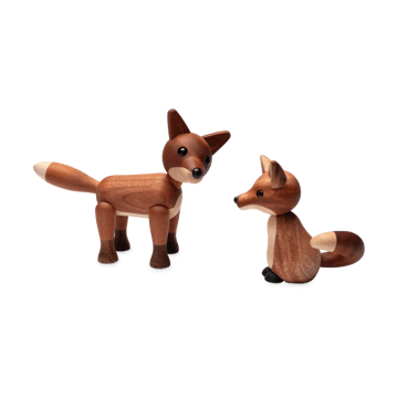 Decorazione a forma di volpe Foxy 12 cm - Mogano - Spring Copenhagen