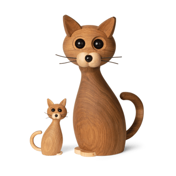 Decorazione gatto Lucky 42 cm - Quercia-Acero - Spring Copenhagen