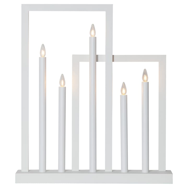 Arco di candele con Calendario dell'Avvento - Bianco - Star Trading