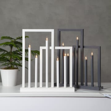Arco di candele con Calendario dell'Avvento - Bianco - Star Trading