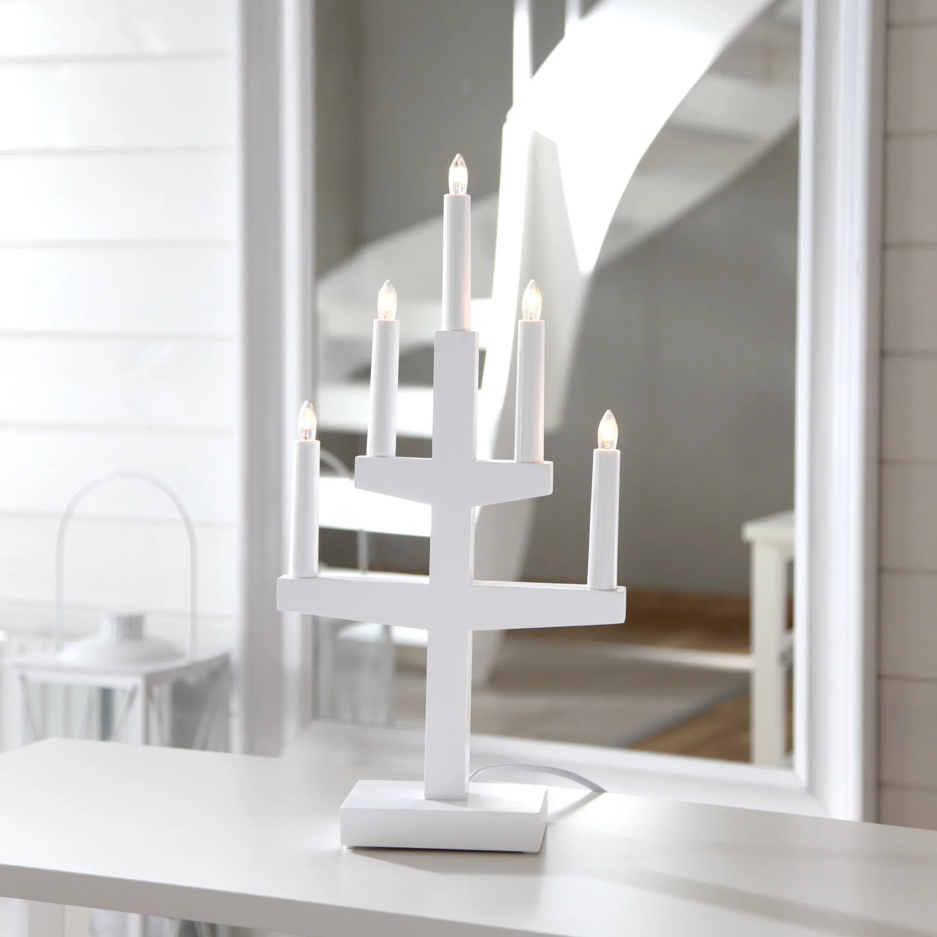 Arco di candele dell'Avvento Trapp 46 cm, Bianco Star Trading