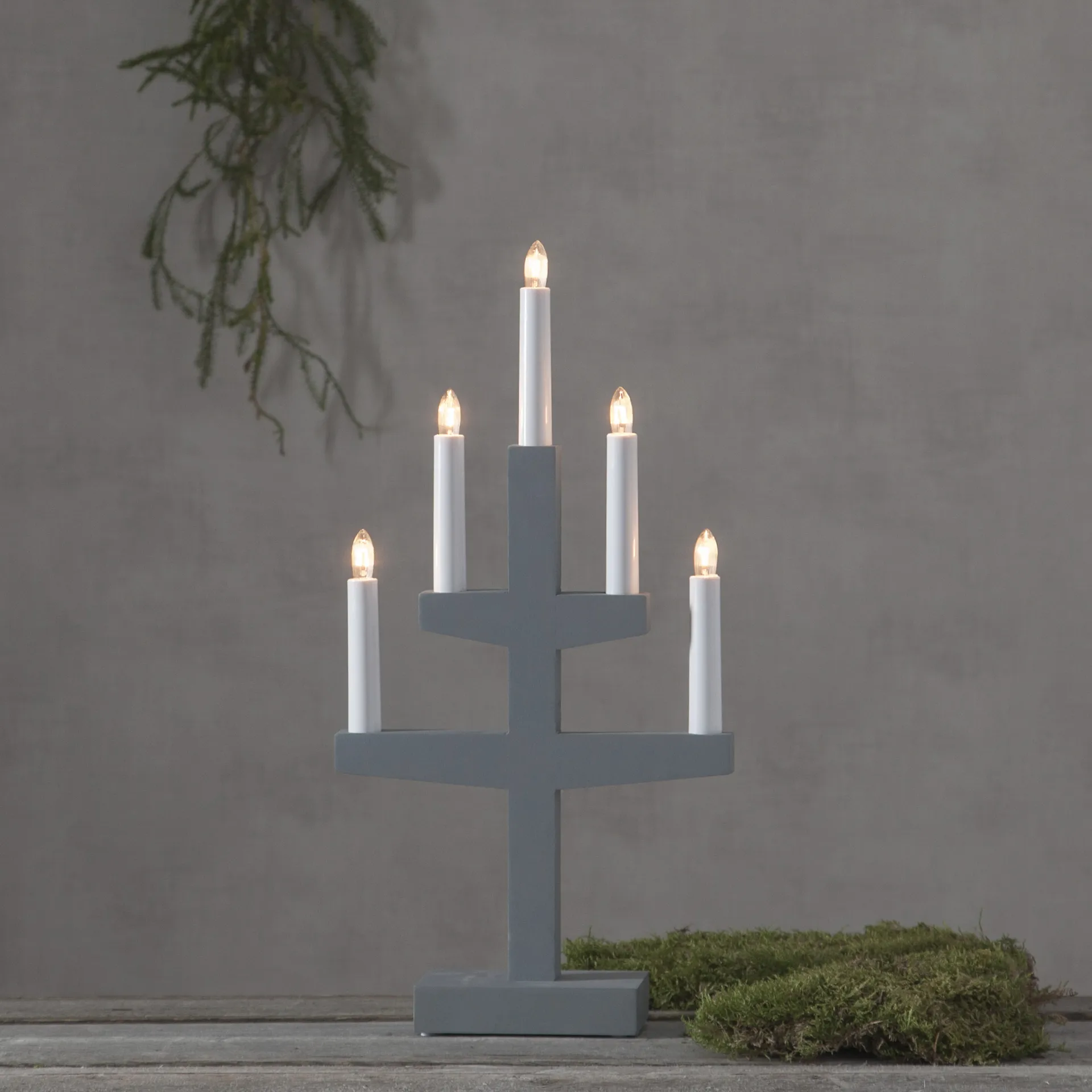 Arco di candele dell'Avvento Trapp 46 cm, Grigio Star Trading
