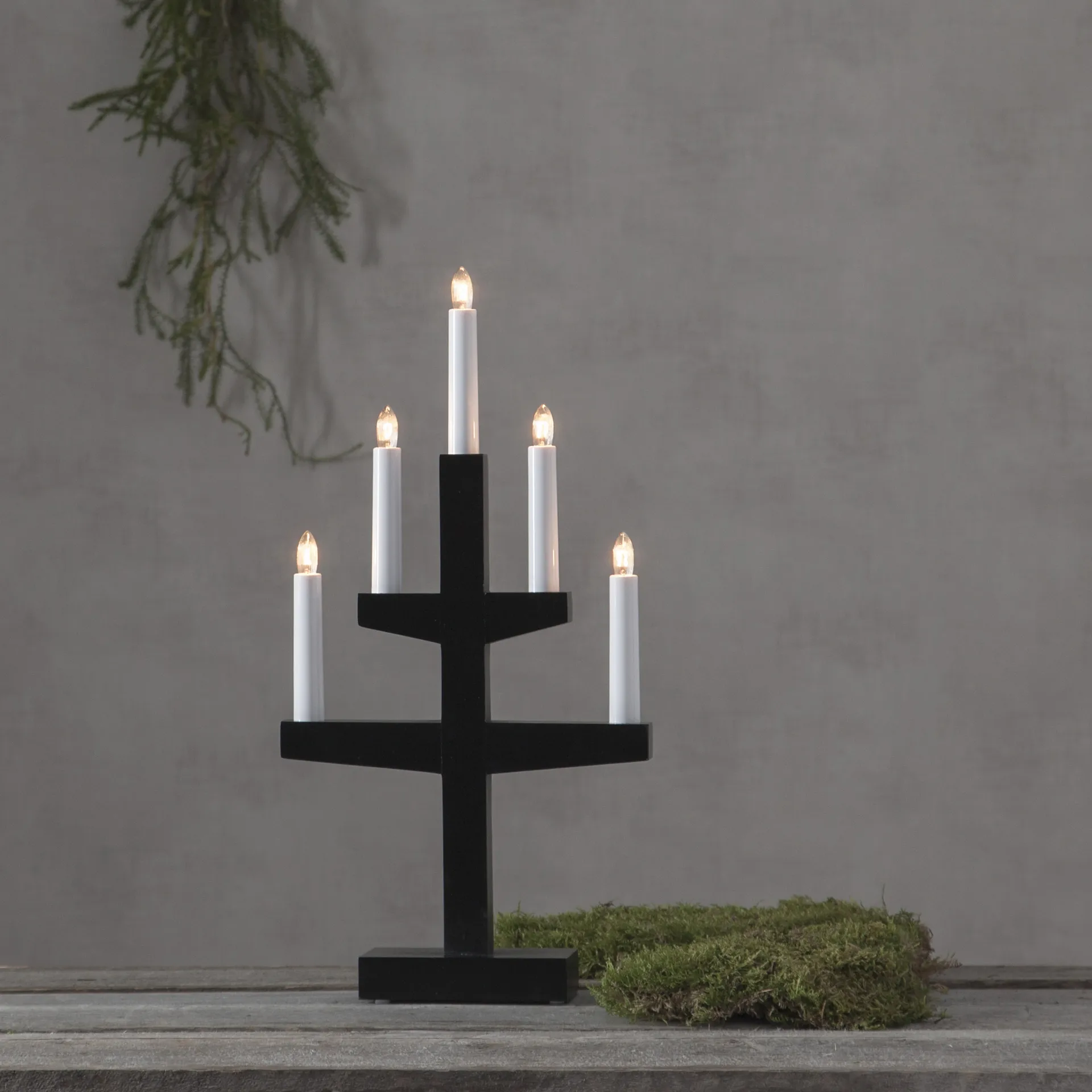 Arco di candele dell'Avvento Trapp 46 cm, Nero Star Trading