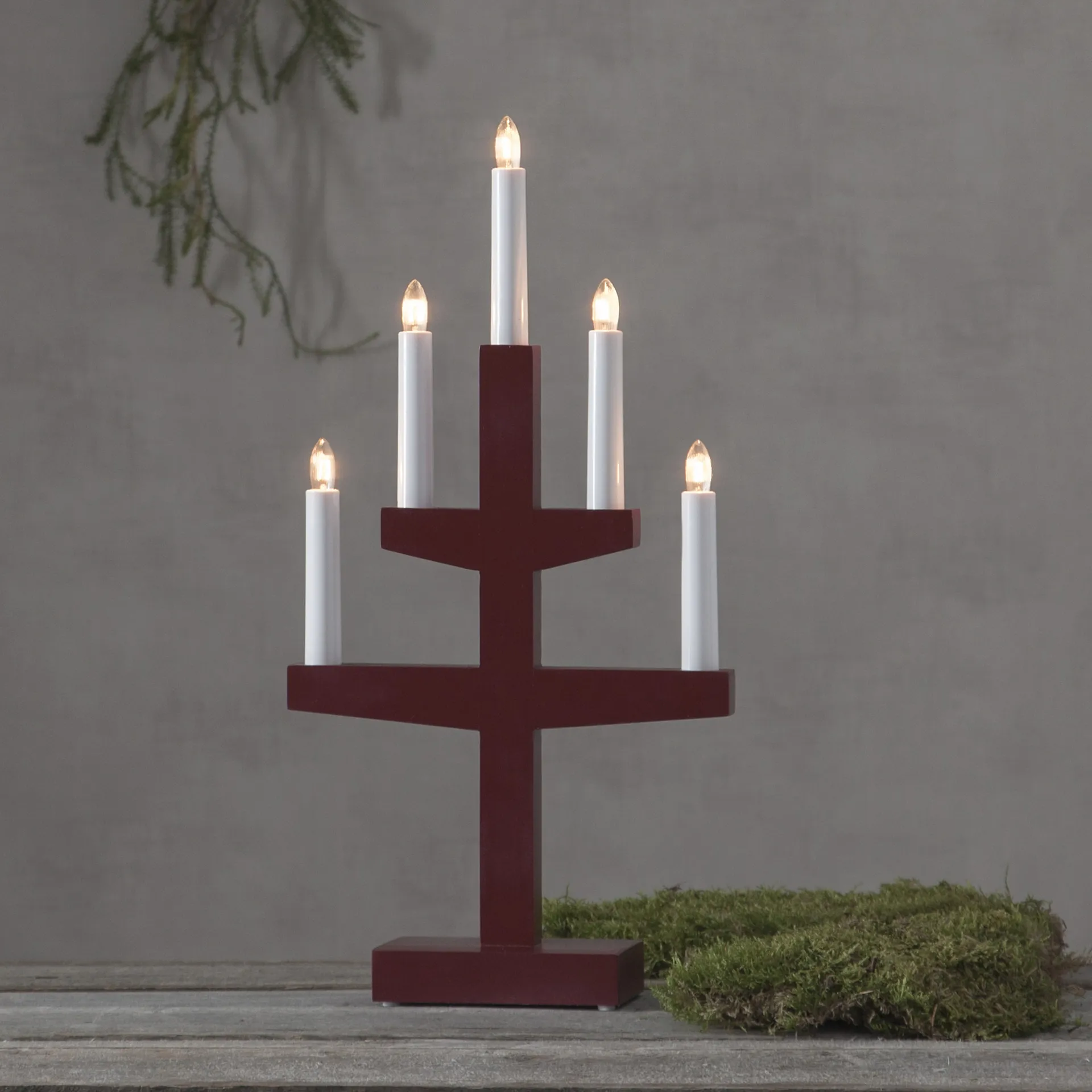 Arco di candele dell'Avvento Trapp 46 cm, Rosso Star Trading