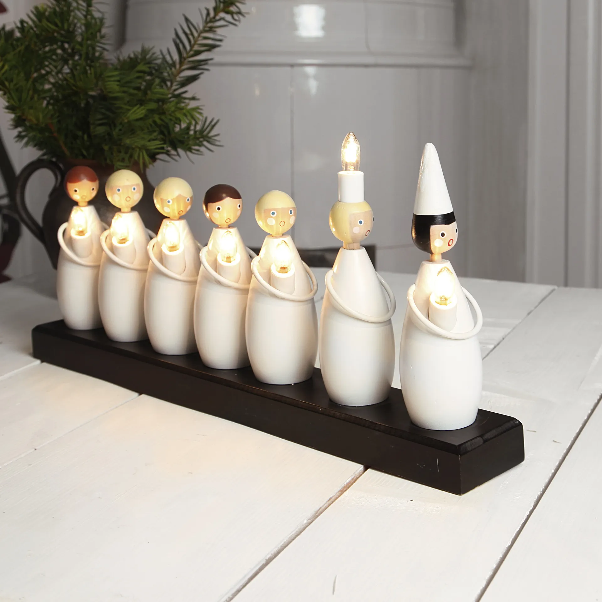 Arco di candele Luciatåg, Bianco Star Trading