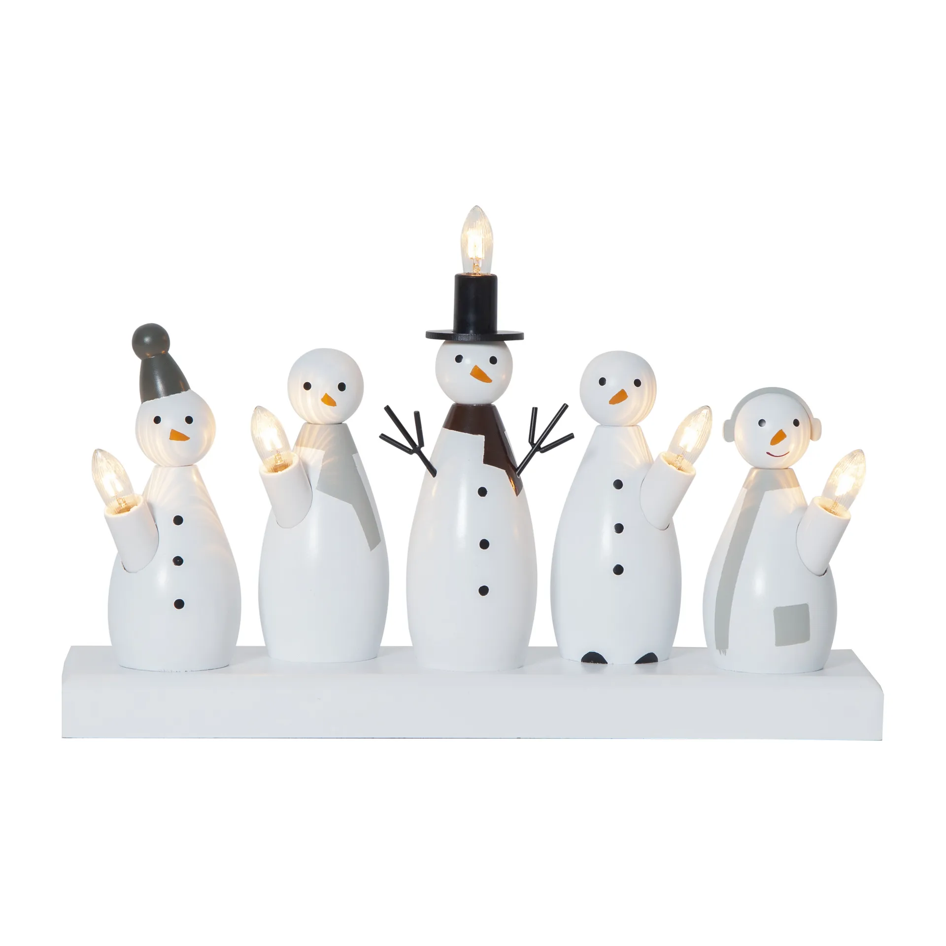 Candela dell'avvento Snowman, Bianco Star Trading