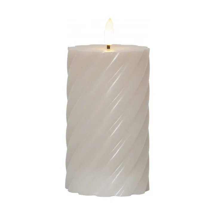 Candela Flamme Ø7,5×15 cm - Beige - Star Trading