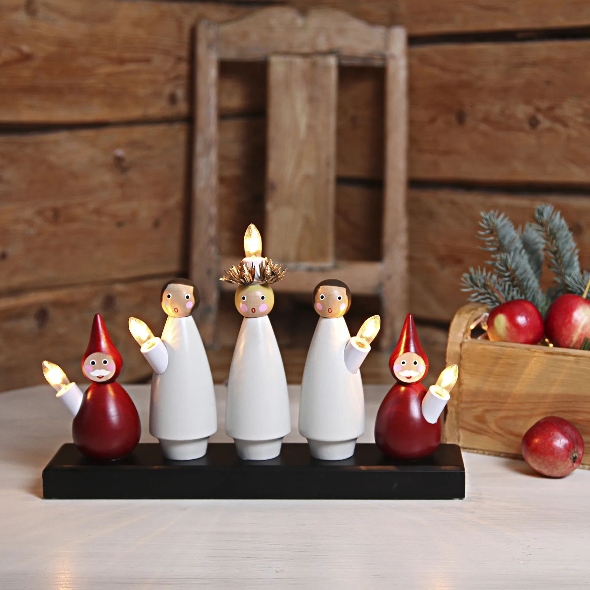 Candelabro del coro di Santa Lucia, bianco-rosso Star Trading