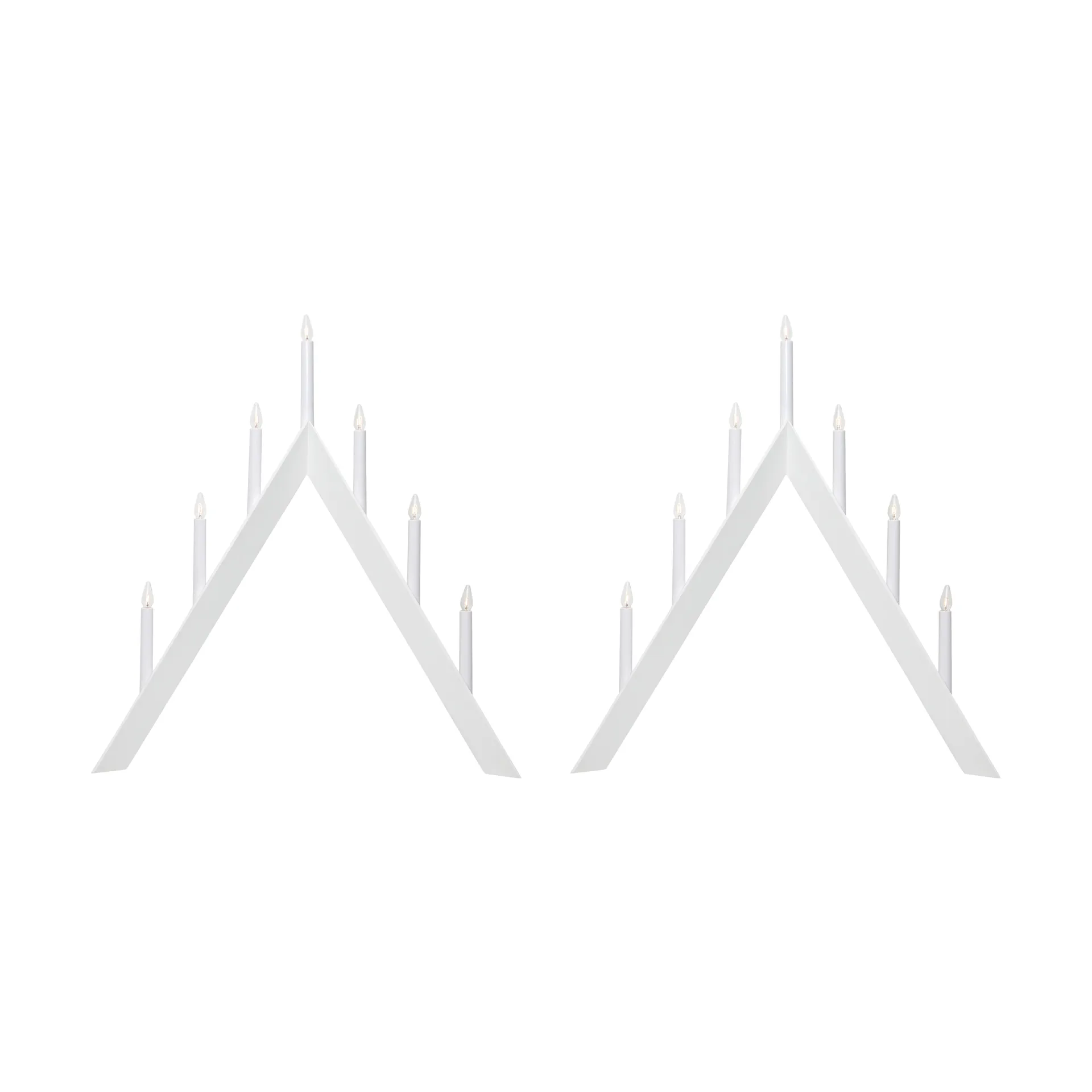 Candelabro dell'Avvento Arrow 64,5 cm confezione da 2 - Bianco Star Trading
