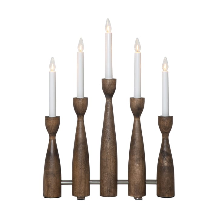 Candelabro dell'Avvento Midja 2.0 - Noce - Star Trading