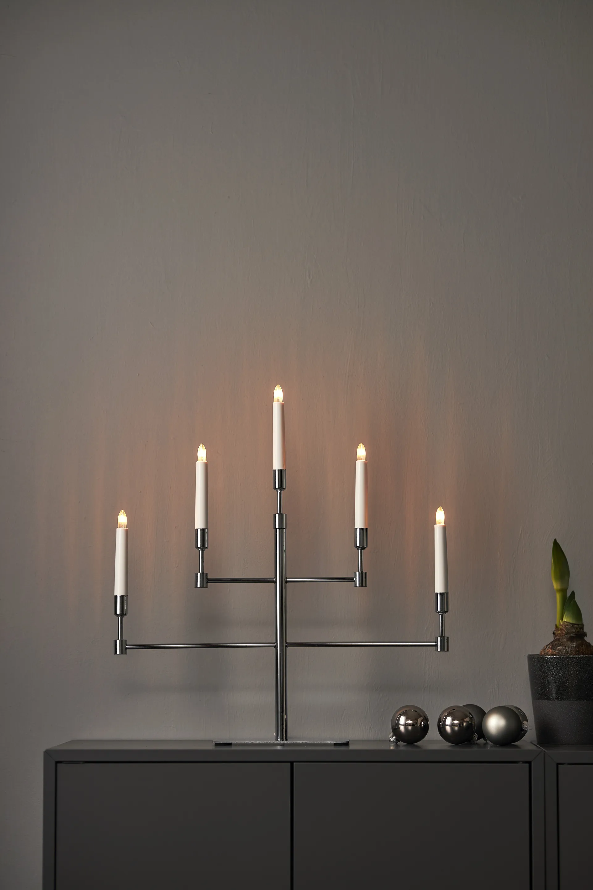 Candelabro dell'Avvento Vide, Cromo Star Trading