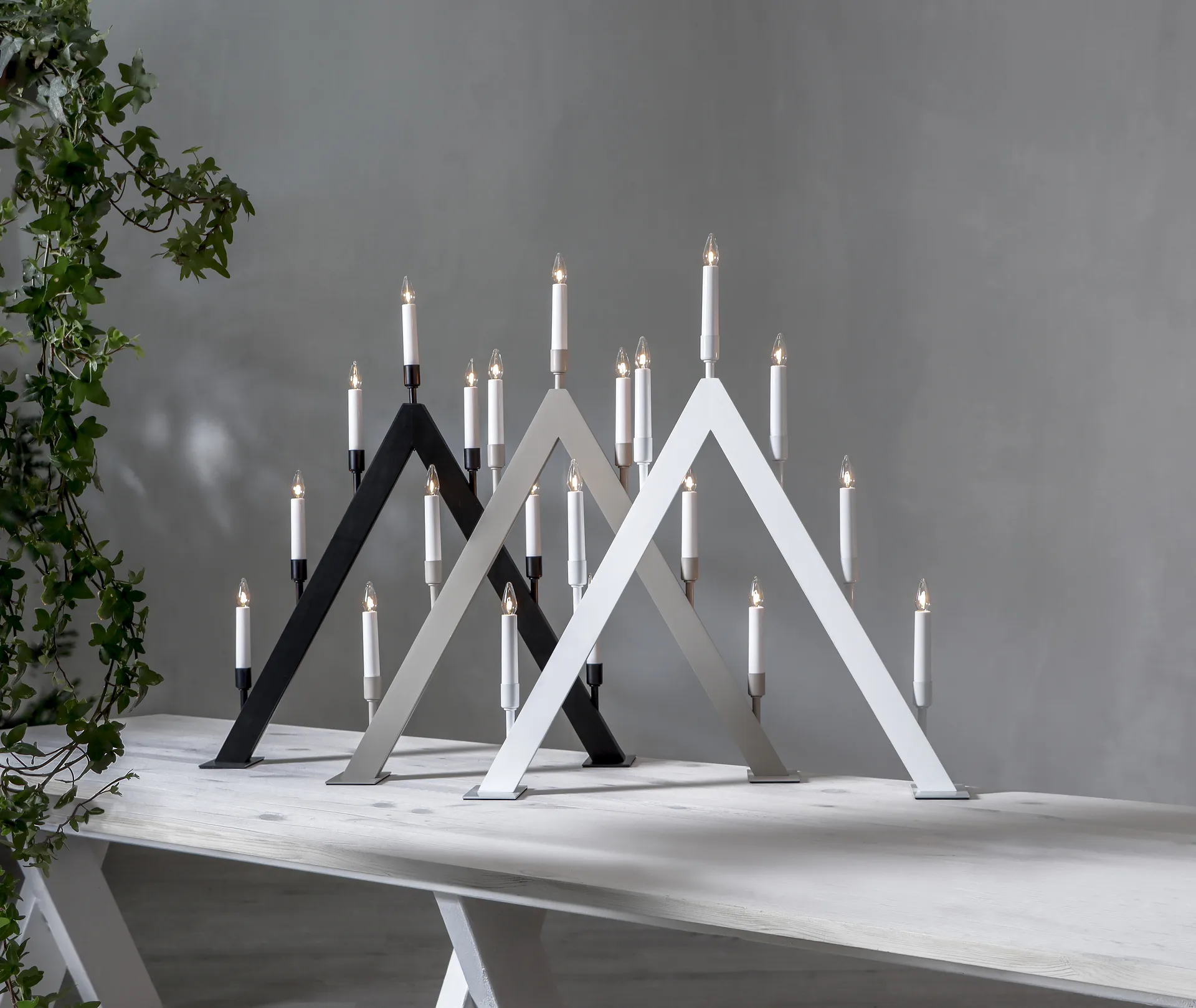 Candelabro dell'Avvento Vind A, Bianco Star Trading