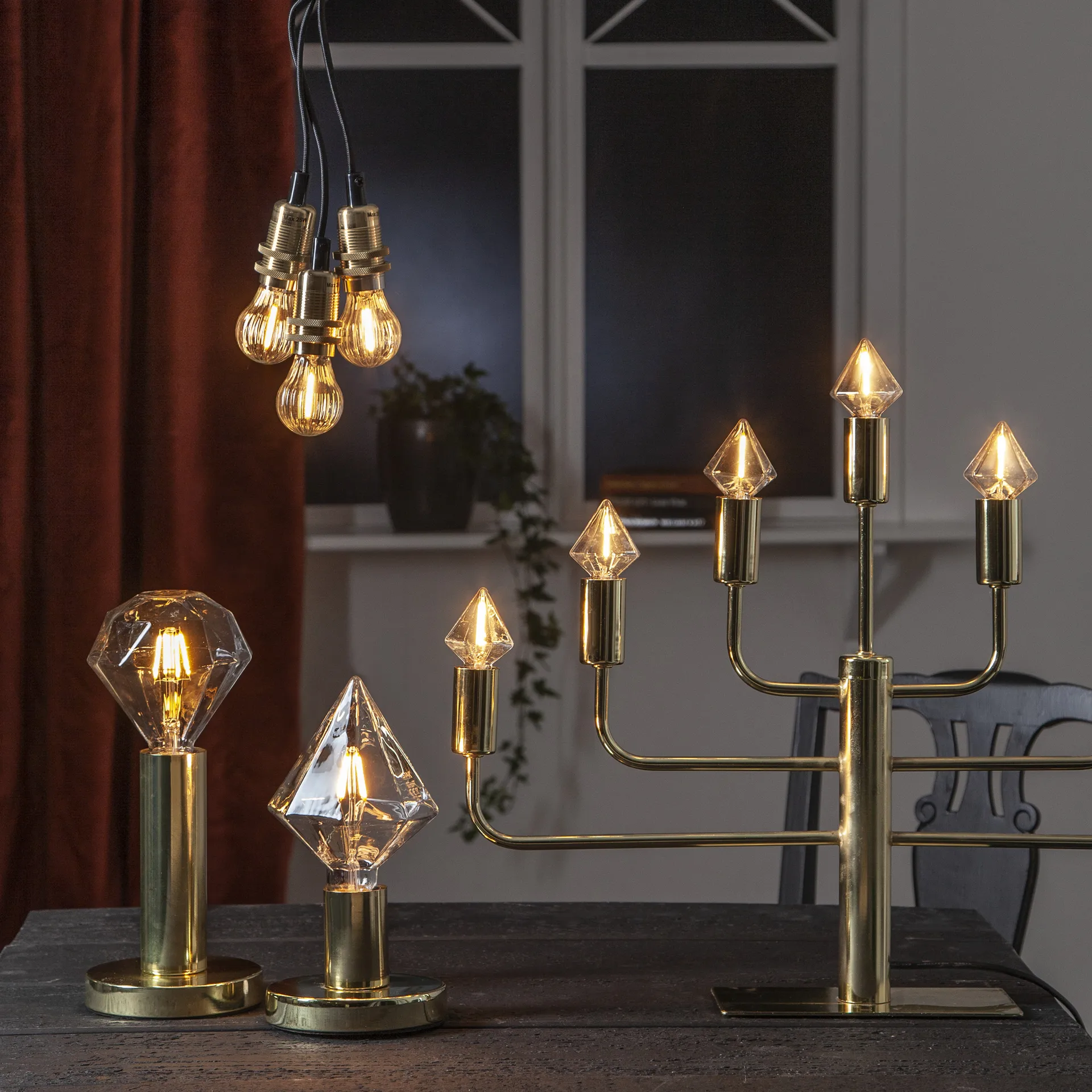 Candelabro Pix, Ottone Star Trading