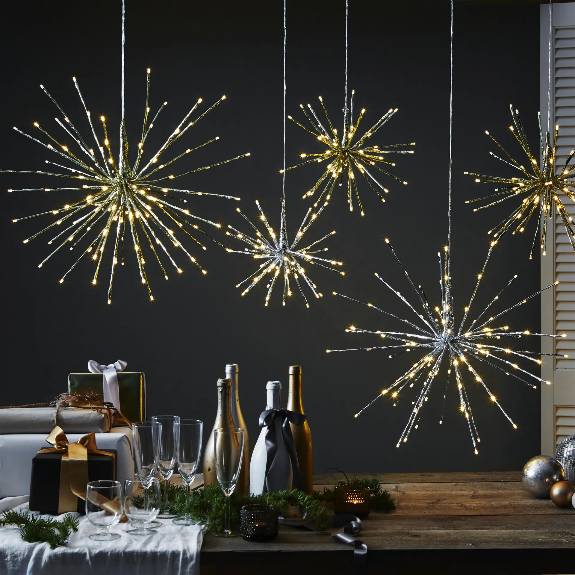 Decorazione da appendere Firework, 30 cm, argento Star Trading