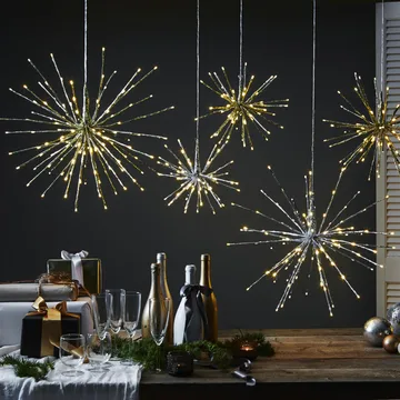 Decorazione da appendere Firework, 30 cm - argento - Star Trading