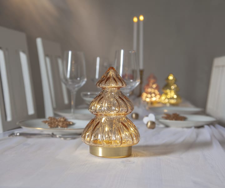 Decorazione da tavolo Abete con luci natalizie 18 cm - Beige - Star Trading