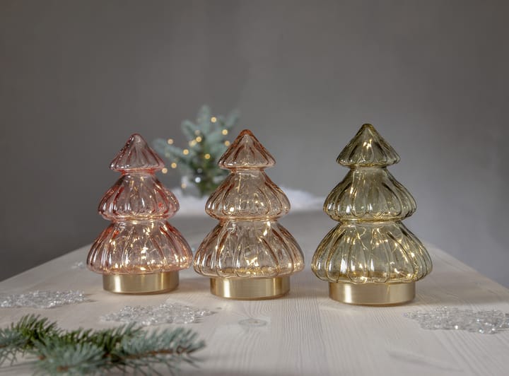 Decorazione da tavolo Abete con luci natalizie 18 cm, Beige Star Trading