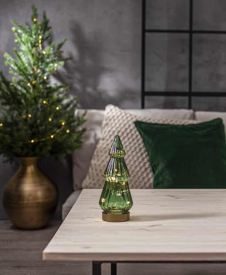 Decorazione in vetro LED 24 cm Verde, Verde Star Trading