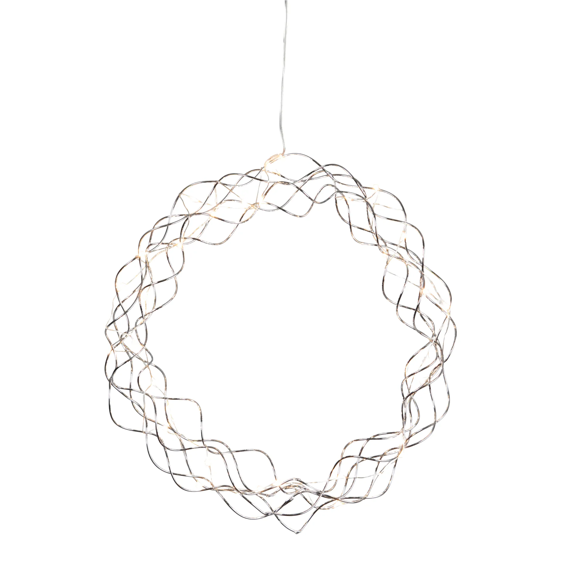 Ghirlanda Curly con luci LED, 30 cm, cromo Star Trading