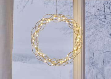Ghirlanda Curly con luci LED, 30 cm - Ottone - Star Trading