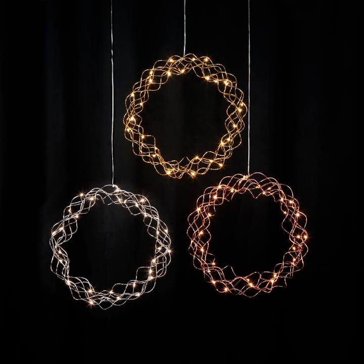 Ghirlanda Curly con luci LED, 30 cm, ottone Star Trading