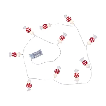 Ghirlanda luminosa Bonbon 135 cm - Rosso-bianco - Star Trading