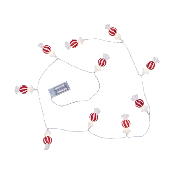 Ghirlanda luminosa Bonbon 135 cm - Rosso-bianco - Star Trading