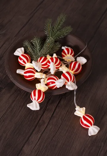 Ghirlanda luminosa Bonbon 135 cm - Rosso-bianco - Star Trading