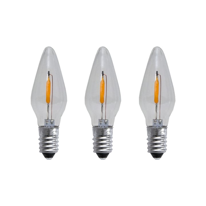 Lampadina di ricambio E10 a filamento LED, luminosità tenue, confezione da 3, 0,5 W 1900 K non dimmerabile Star Trading