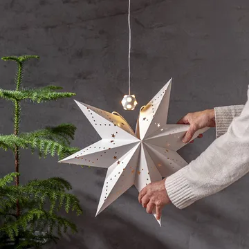 Lighty catena luminosa, sorgente luminosa per stella dell’avvento - sfera bianca - Star Trading