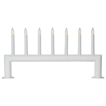 Portacandele dell'Avvento Circum basso, 29 cm - Bianco - Star Trading