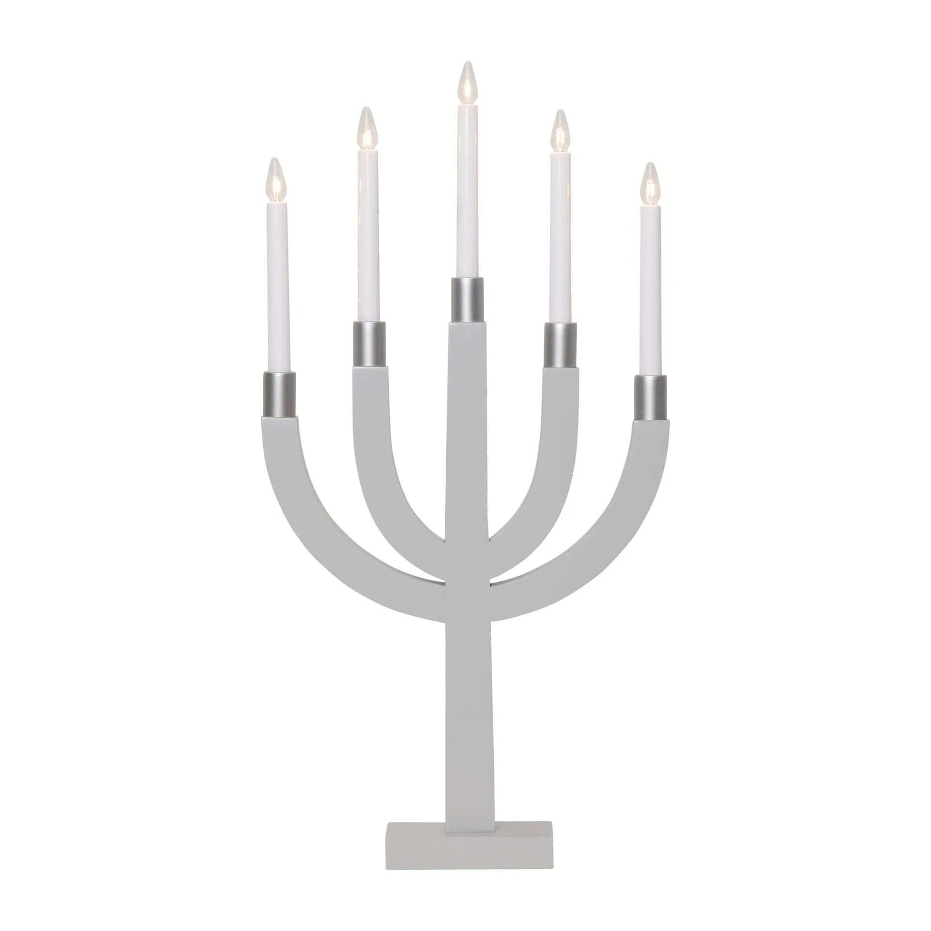 Portacandele dell'Avvento Elias, Grigio Star Trading